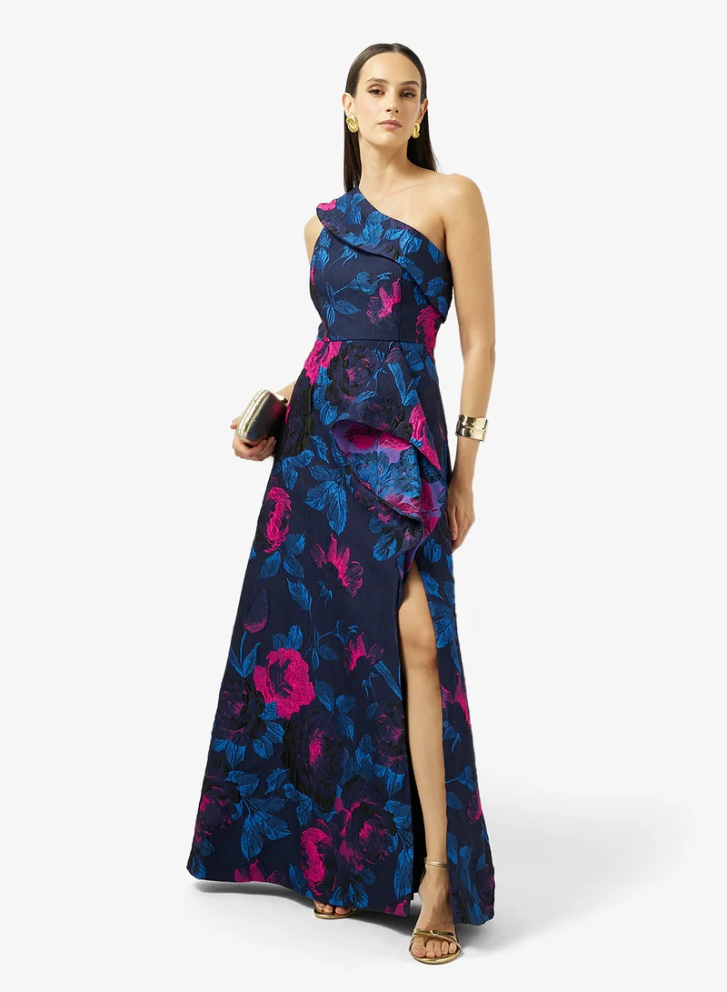 Adrianna Papell  One Shoulder Side Slit Dress for Women | Best Price UAE